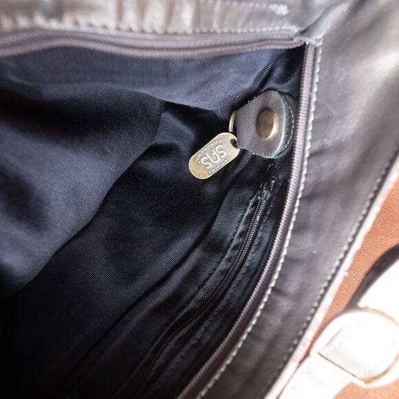 SAS Vintage Patchwork Canvas Shoulder Bag Medium - Picture 6 of 9